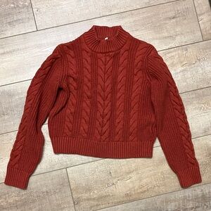 Organic Cotton Cable Knit Sweater